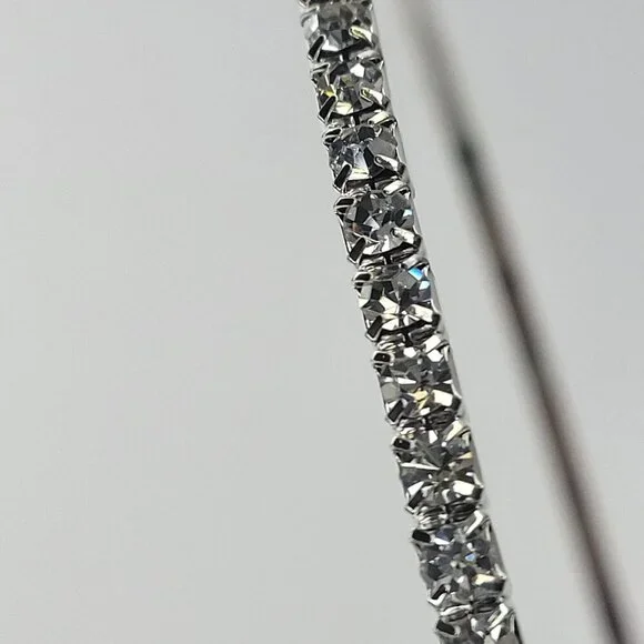 Silver Tone Rhinestone Headband - Picture 6 of 9